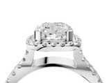 White gold Cushion Cut Halo Split Shank Pave Set Ring_72