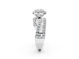 White gold Cushion Cut Halo Split Shank Prong Setting Ring_14