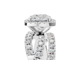 White gold Cushion Cut Halo Split Shank Prong Setting Ring_17