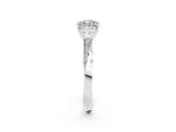 White gold Cushion Cut Moissanite Engagement Ring with Side Stone Accents and Four-Prong Setting_41