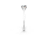White gold Cushion Cut Moissanite Solitaire Engagement Ring with Cathedral Setting and Four-Prong Mount_32