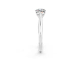 White gold Cushion Cut Moissanite Solitaire Engagement Ring with Cathedral Setting and Four-Prong Mount_38