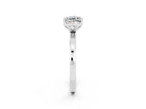 White gold Cushion Cut Moissanite Solitaire Ring with Thin Band and Prong Setting_38