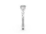 White gold Cushion Cut Moissanite Solitaire Twist Band Prong Setting Ring_56