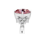 White gold Cushion Cut Morganite Ring with Side Stones and Four-Prong Setting_41