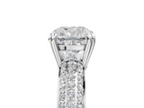 White gold Cushion Cut Pave Diamond Engagement Ring with Channel Set Band and Four-Prong Setting_31