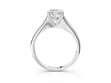 White gold Cushion Cut Solitaire Diamond Ring with Six-Prong Setting and Classic Band_25