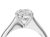 White gold Cushion Cut Solitaire Diamond Ring with Six-Prong Setting and Classic Band_26