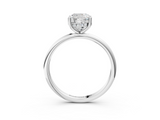 White gold Cushion Cut Solitaire Engagement Ring with Four-Prong Setting and Classic Band_56
