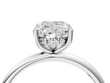 White gold Cushion Cut Solitaire Engagement Ring with Four-Prong Setting and Classic Band_57