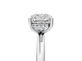 White gold Cushion Cut Solitaire Engagement Ring with Four-Prong Setting and Classic Band_58