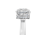 White gold Cushion Cut Solitaire Engagement Ring with Four-Prong Setting on a Classic Band_62