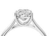 White gold Cushion Cut Solitaire Engagement Ring with Tapered Band and Four-Prong Setting_37