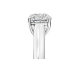 White gold Cushion Cut Solitaire Engagement Ring with Tapered Band and Four-Prong Setting_38