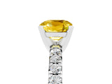 White gold Cushion Cut Solitaire Pave Diamond Engagement Ring with Four-Prong Setting_17