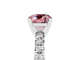 White gold Cushion Cut Solitaire Pave Diamond Engagement Ring with Four-Prong Setting_17