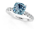 White gold Cushion Cut Solitaire Pave Diamond Engagement Ring with Four-Prong Setting_37