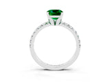 White gold Cushion Cut Solitaire Pave Diamond Engagement Ring with Four-Prong Setting_39