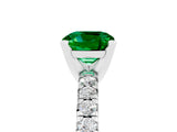 White gold Cushion Cut Solitaire Pave Diamond Engagement Ring with Four-Prong Setting_41