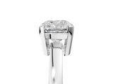 White gold Cushion Cut Solitaire Ring with Four-Prong Setting and Classic Band_75