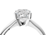 White gold Cushion Cut Solitaire Ring with Four-Prong Setting on a Classic Band_93