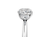 White gold Cushion Cut Solitaire Ring with Thin Band and Four-Prong Setting_54