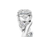 White gold Cushion Cut Solitaire Twisted Band Marquise Accent Prong Setting Ring_65