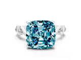 White gold Cushion Cut Solitaire Twisted Band with Prong Setting_11