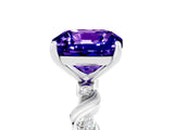 White gold Cushion Cut Solitaire Twisted Band with Prong Setting_11