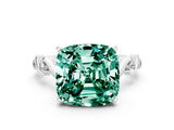 White gold Cushion Cut Solitaire Twisted Band with Prong Setting_18