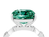 White gold Cushion Cut Solitaire Twisted Band with Prong Setting_28