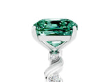 White gold Cushion Cut Solitaire Twisted Band with Prong Setting_29