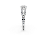White gold Cushion Cut Split Shank Pave Diamond Engagement Ring with Four-Prong Setting_30