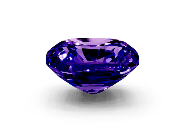 Silver Cushion Cut Tanzanite Scattered Round Accent Ring with Prong Setting
