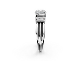 White gold Cushion Cut Three-Stone Channel Set Ring with Bar Prongs_64