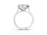 White gold Cushion Diamond Cluster Halo Solitaire with Four-Prong Setting_97