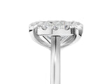 White gold Cushion Diamond Cluster Halo Solitaire with Four-Prong Setting_97