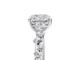 White gold Cushion Diamond Cluster Prong-Set Solitaire Ring_84