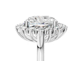 White gold Cushion Diamond Halo Engagement Ring with Round Diamond Accents_5