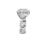 White gold Cushion Diamond Pavé Band Solitaire with Four-Prong Setting_43