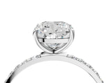 White gold Cushion Diamond Pavé Band with Six-Prong Setting_19