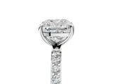White gold Cushion Diamond Pavé Band with Six-Prong Setting_20