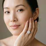 White gold Cushion Halo Diamond Engagement Ring with Split Shank Band and Four-Prong Setting_17