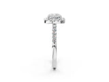 White gold Cushion Halo Diamond Pavé Solitaire Ring_35