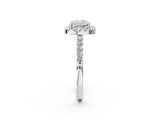 White gold Cushion Halo Diamond Pavé Solitaire Ring_47
