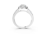 White gold Cushion Halo Diamond Pavé Solitaire Ring_48