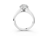 White gold Cushion Halo Diamond Ring with Cathedral Band and Four-Prong Setting_83