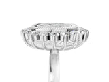 White gold Cushion Halo Diamond Ring with Milgrain Edge and Round Prong Setting_31