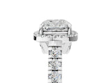 White gold Cushion Halo Pavé Diamond Engagement Ring with Four-Prong Setting_31