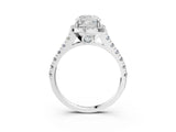 White gold Cushion Halo Pavé Diamond Engagement Ring with Four-Prong Setting_37
